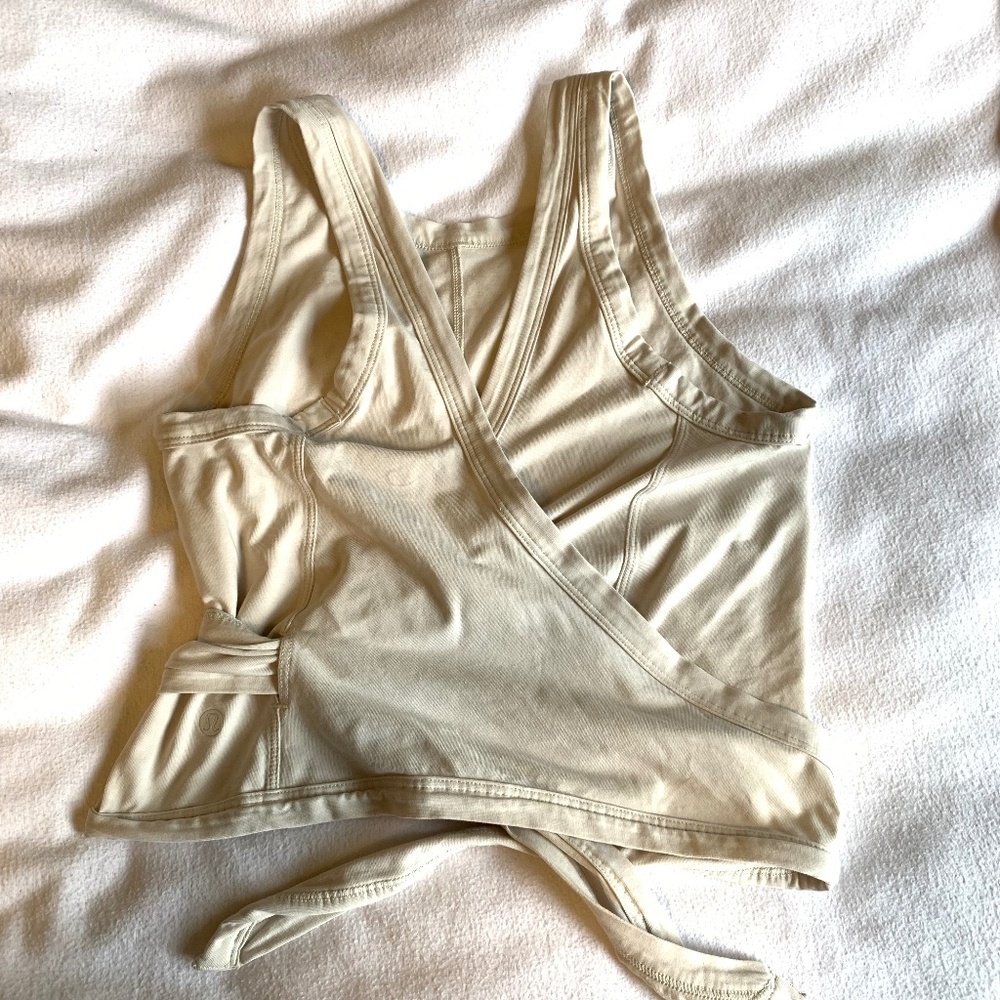 Lululemon It's a Tie Cropped Tank Top Cream